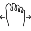 Gently separates toes