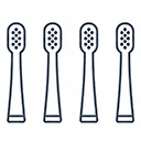 Four toothbrush heads included