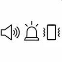 Sound, light or vibrate alerts