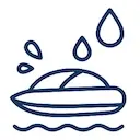 Splash-resistant shell